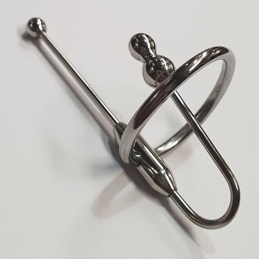 Double Up Steel Penis Plug & Ring - Penis Plugs