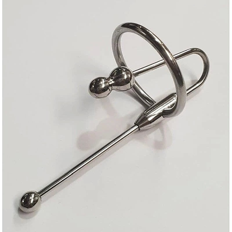 Deluxe Urethral Plug & Ring Set By Hell'S Couture - Penis Plugs
