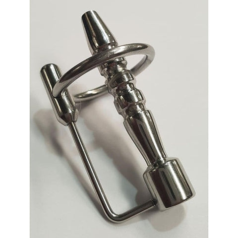 Apollo Hollow Cock Plug Ribbed With Glans Ring - Penis Plugs