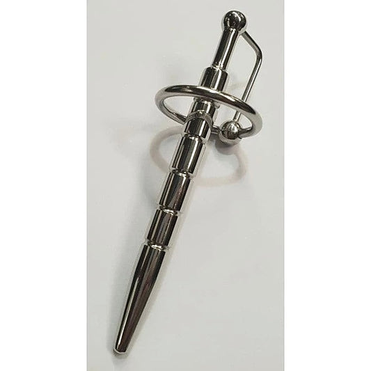 Desire Ribbed Penis Plug With Glans Ring - Penis Plugs