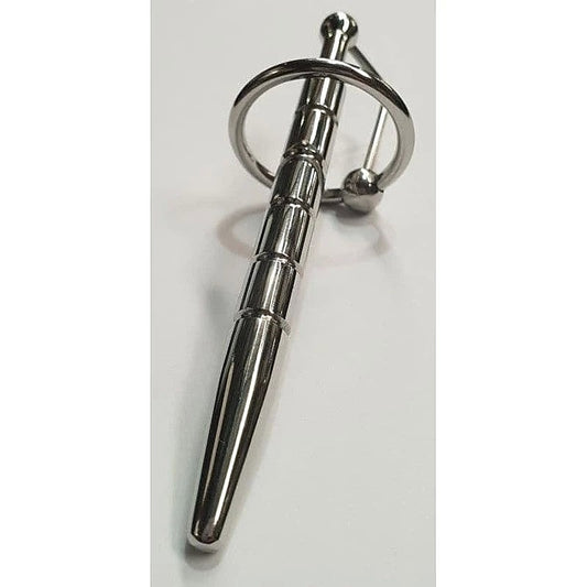 Desire Ribbed Penis Plug With Glans Ring - Penis Plugs