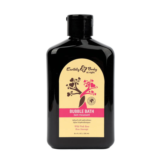 Earthly Body Hemp Seed Scented Bubble Bath 250 ml Wild Pink Rose Massage Oils and Lubricants