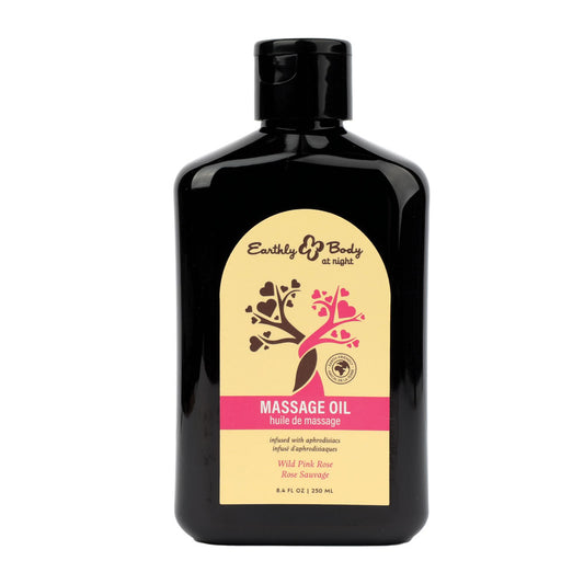 Earthly Body Hemp Seed Scented Massage Oil 250 ml Wild Pink Rose Massage Oils and Lubricants