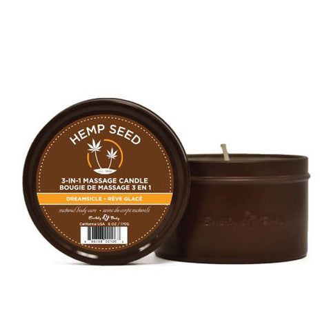Earthly Body Hemp Seed 3-In-1 Adult Massage Candle 170 g - Sex Pheromones and Perfumes