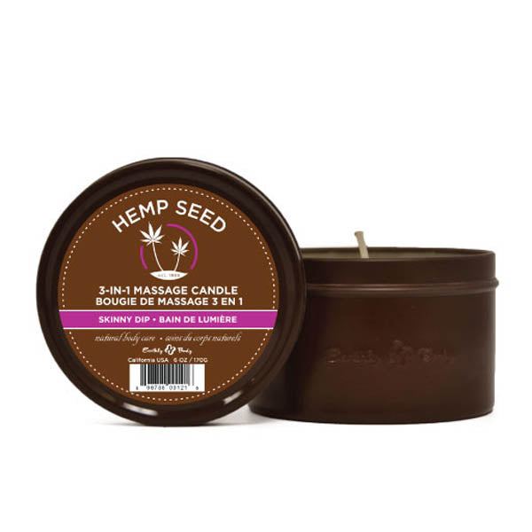 Earthly Body Hemp Seed 3-In-1 Adult Massage Candle 170 g Sex Pheromones and Perfumes