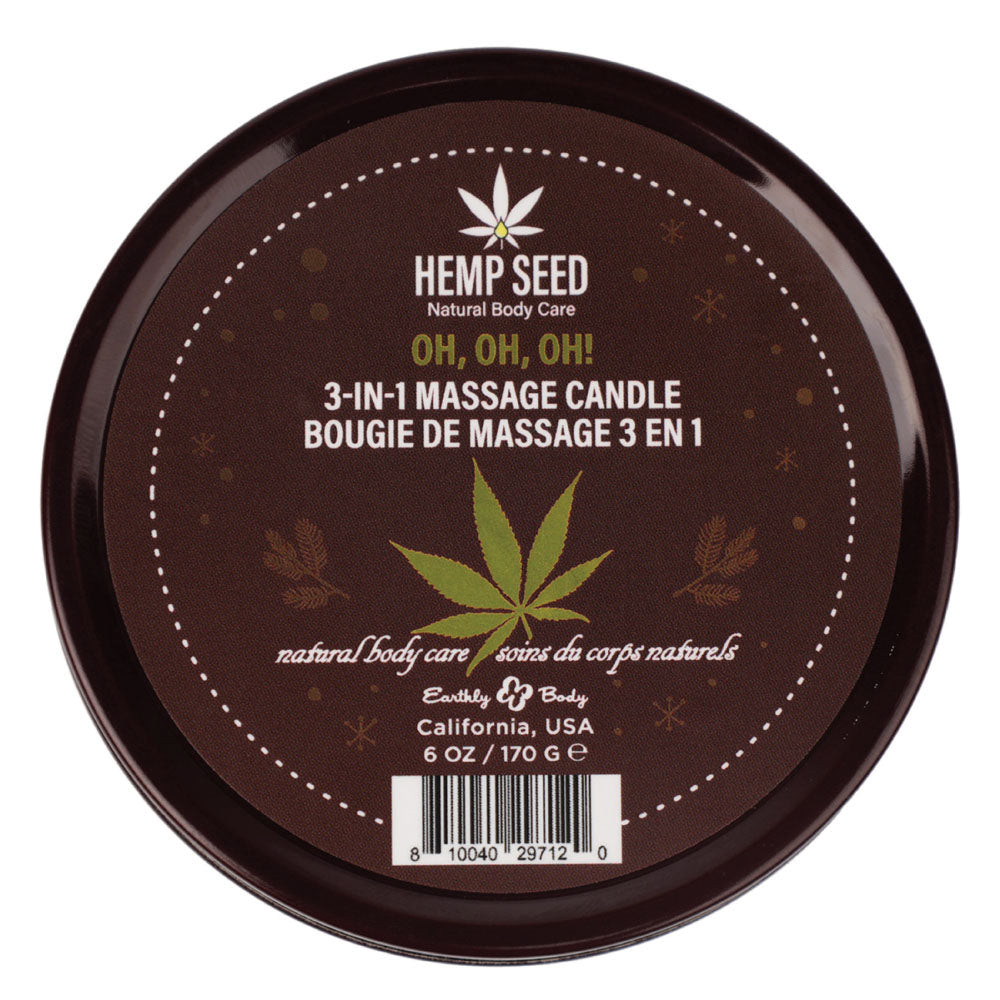 Earthly Body Hemp Seed 3-In-1 Adult Massage Candle 170 g Sex Pheromones and Perfumes
