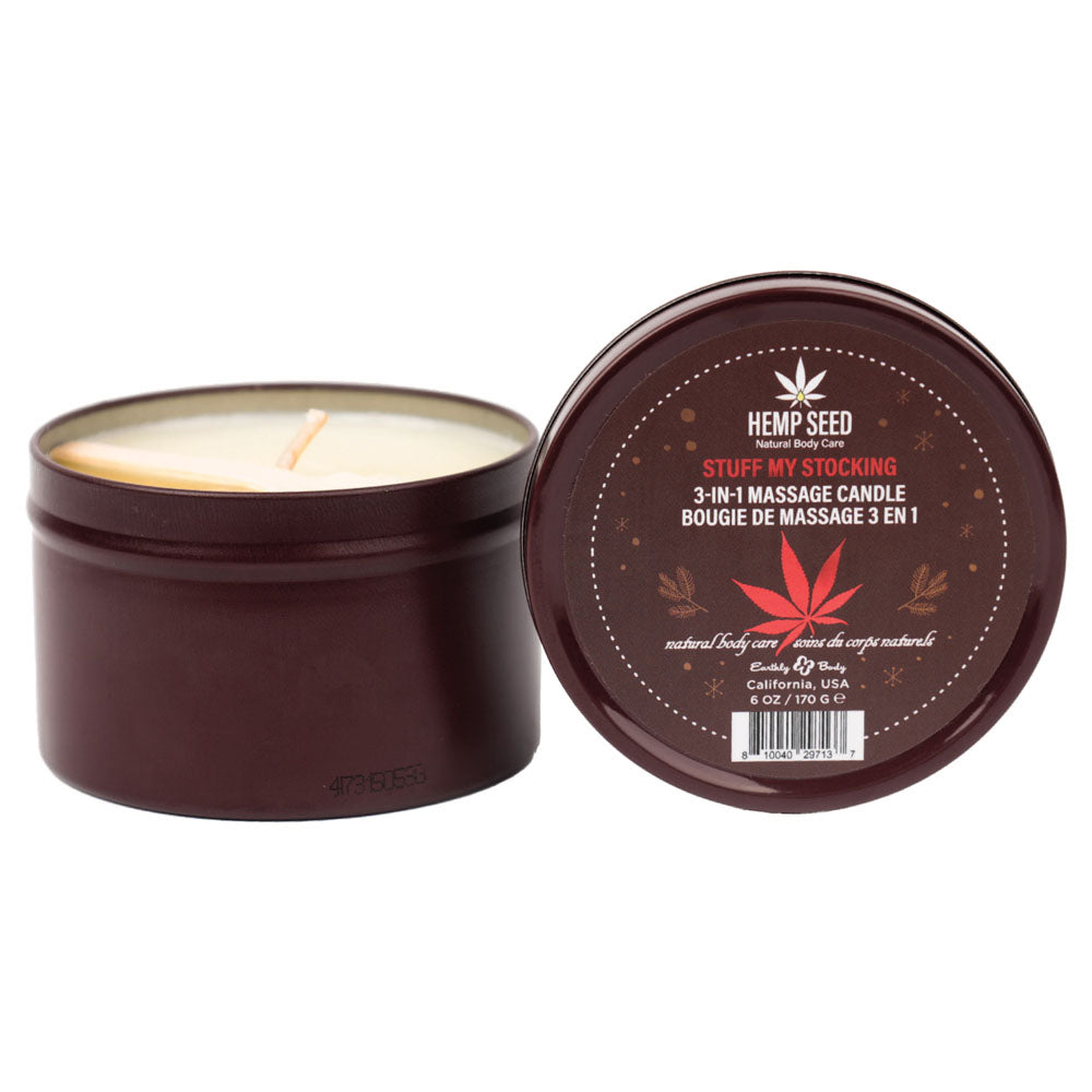 Earthly Body Hemp Seed 3-In-1 Adult Massage Candle 170 g Sex Pheromones and Perfumes