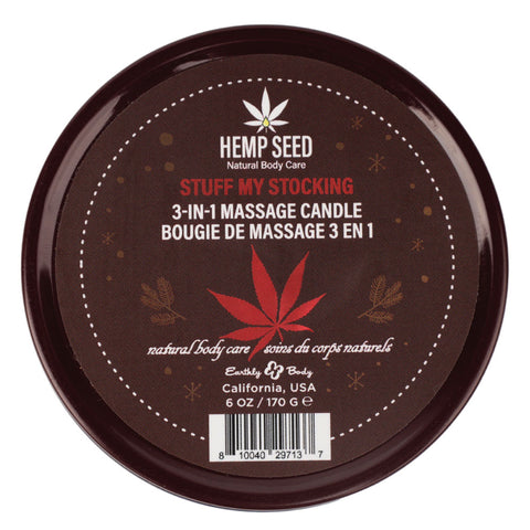 Earthly Body Hemp Seed 3-In-1 Adult Massage Candle 170 g - Sex Pheromones and Perfumes