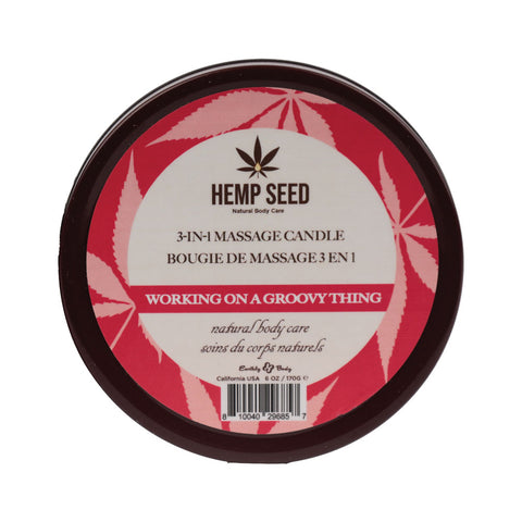Earthly Body Hemp Seed 3-In-1 Adult Massage Candle 170 g - Sex Pheromones and Perfumes