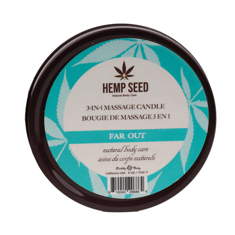 Earthly Body Hemp Seed 3-In-1 Adult Massage Candle 170 g - Sex Pheromones and Perfumes