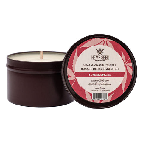 Earthly Body Hemp Seed 3-In-1 Scented Massage Candle 170 g - Sex Pheromones and Perfumes