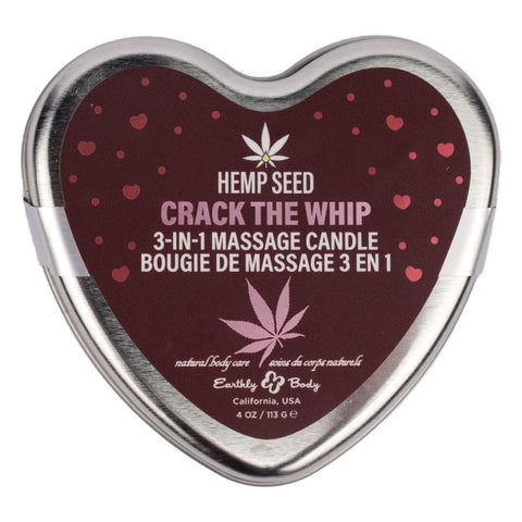 Earthly Body Hemp Seed 3 in 1 Massage Heart Candle 113g - Sex Pheromones and Perfumes