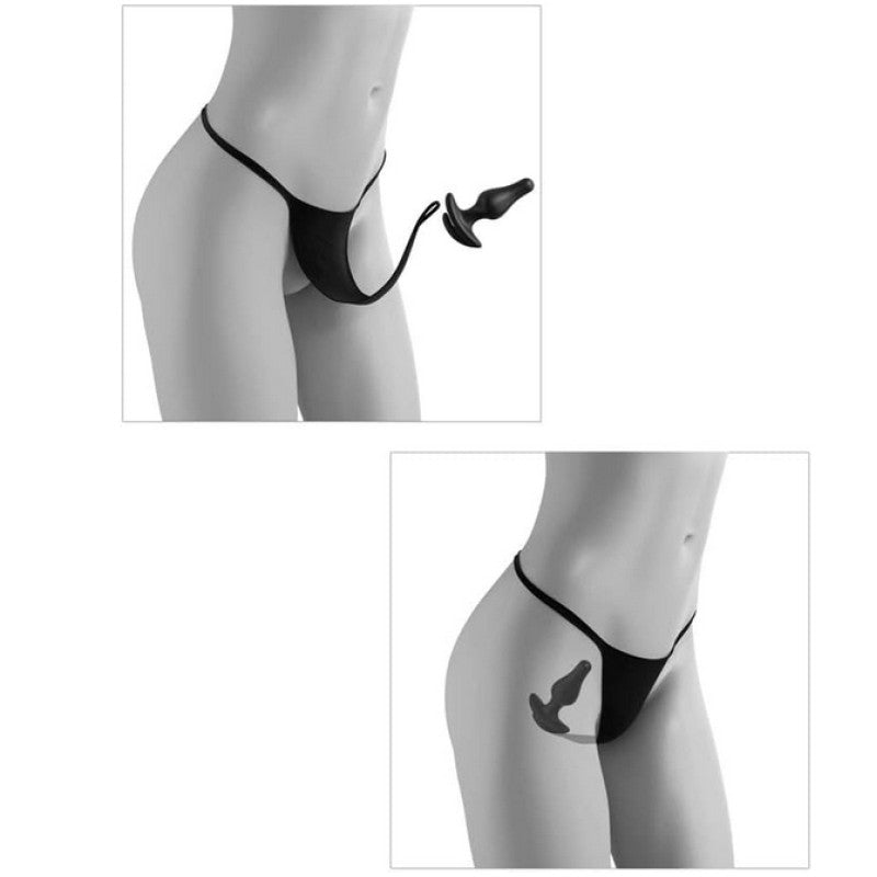 Pipedream HOOKUP Remote Bowtie Bikini With Anal Plug Bras and Bra Sets