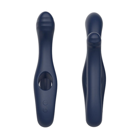 Adam and Eve TWISTED TEMPTATIONS USB Rechargeable Bendable Dual Vibrator Navy Blue - G-Spot Vibrators