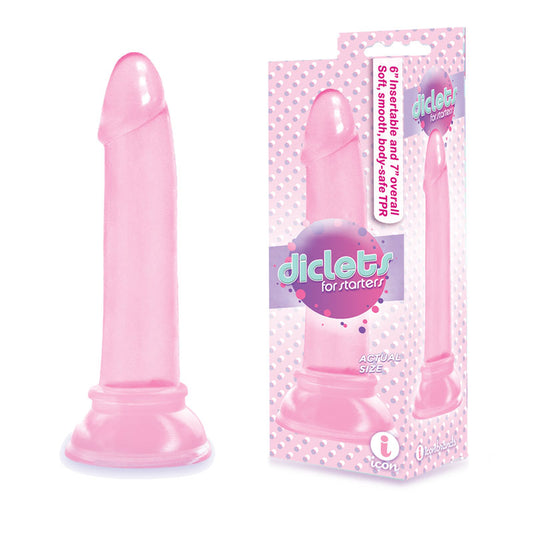 Icon Brands The 9s Diclets Realistic Dong 17.8cm Pink Realistic Dildos