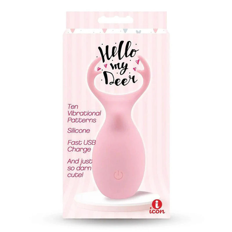 Icon Brands Buzzy Buddy Hello My Deer Clitoral Stimulator Clit Ticklers and Pulsators