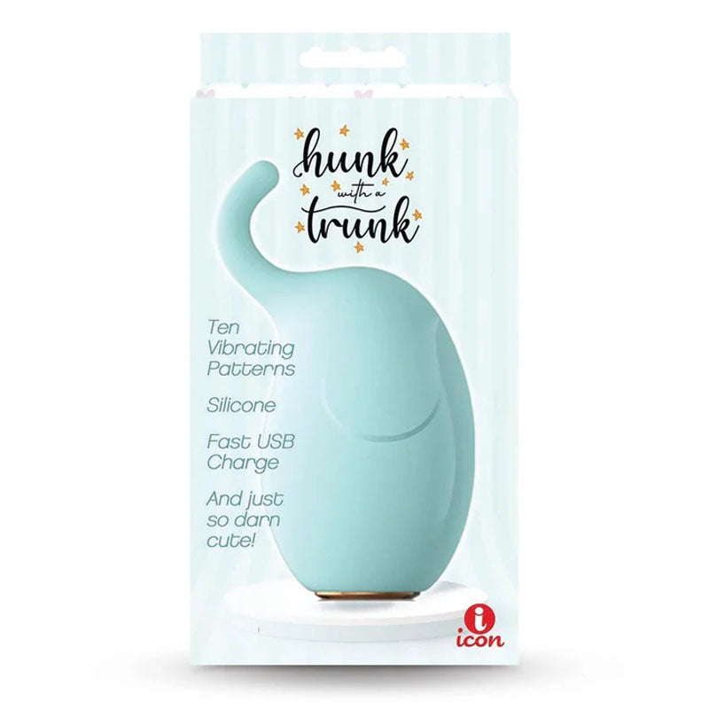 Icon Brands Buzzy Buddy Hunk With A Trunk Clitoral Vibe Aqua Clit Ticklers and Pulsators