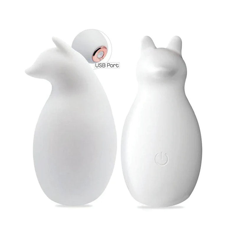 Icon Brands Buzzy Buddy Sexy Like A Fox Clitoral Vibe White Clit Ticklers and Pulsators