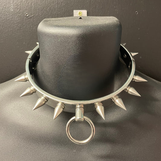 Spiked Metal BDSM Collar - Collars and Leads