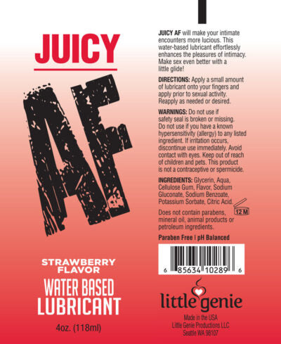 Little Genie Juicy AF Water Based Lubricant 60ml Water Based Lubes