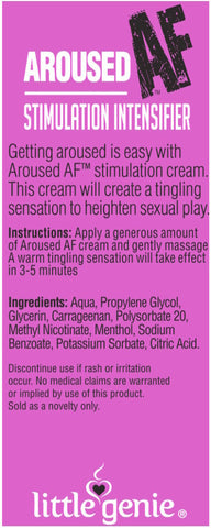 Little Genie Aroused AF Female Stimulation Cream 44ml - Delay and Excite Sprays