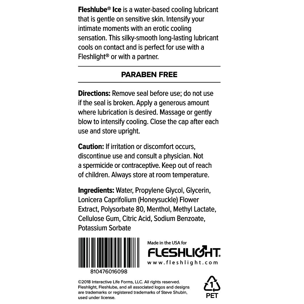 Fleshlight Fleshlube Ice Water Based Adult Lubricant Water Based Lubes