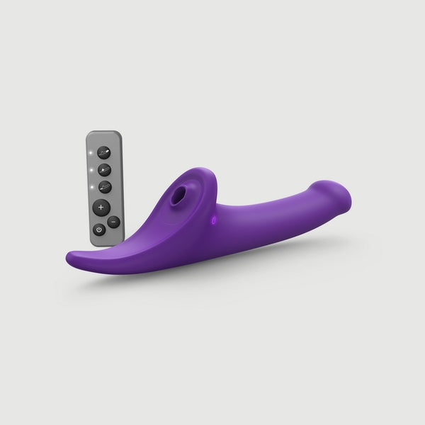 STRAP-ON-ME Multi Orgasm Vibrating Strap On Dildo Purple - Strap On Sextoys