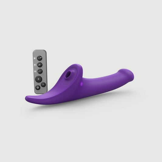 STRAP-ON-ME Multi Orgasm Vibrating Strap On Dildo Purple - Strap On Sextoys