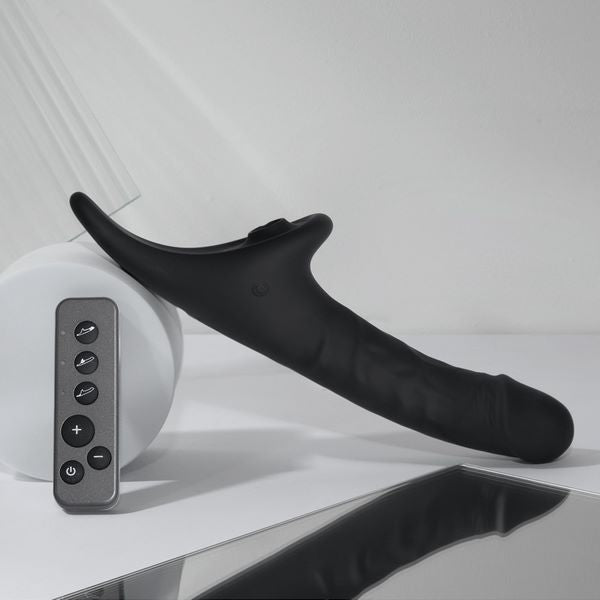 STRAP-ON-ME Multi Orgasm Realistic Strap On Dildo Black - Strap On Sextoys