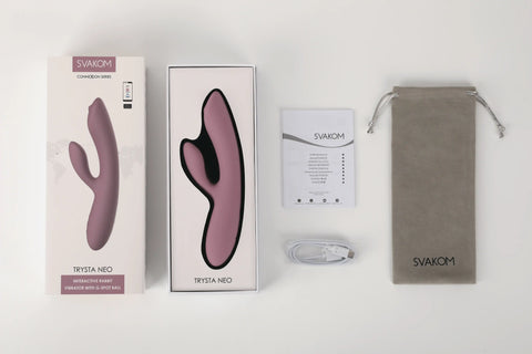 Svakom Trysta Neo G-Spot Rabbit Vibrator Romantic Rose - Rabbit Vibrators
