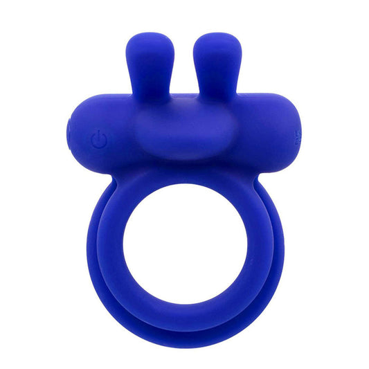 Adam & Eve ROCKIN RABBIT 2.0 Rechargeable Vibrating Cock Ring Blue Vibrating Cock Rings