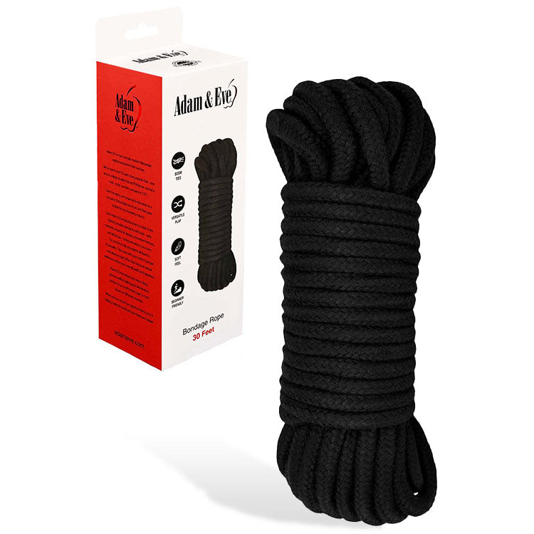 Adam & Eve Fetish Play BONDAGE ROPE 30 Feet Cuffs And Restraints