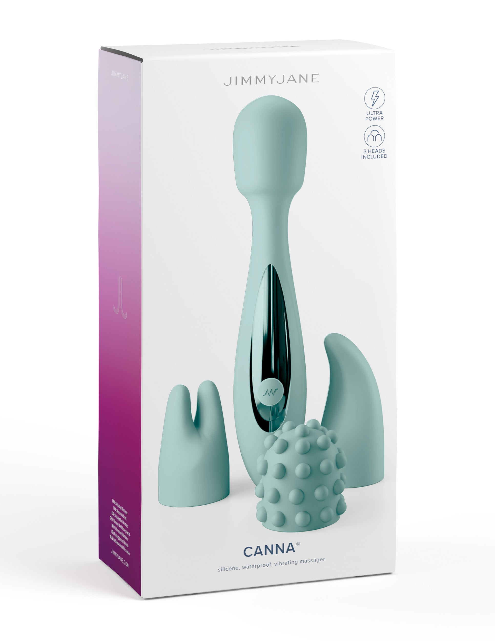 JimmyJane Canna Vibrating Body Wand Massager Teal Body Wands