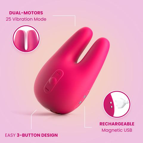 Pipedream Jimmyjane Form 2 PRO Clitoral Vibrator - Clit Ticklers and Pulsators