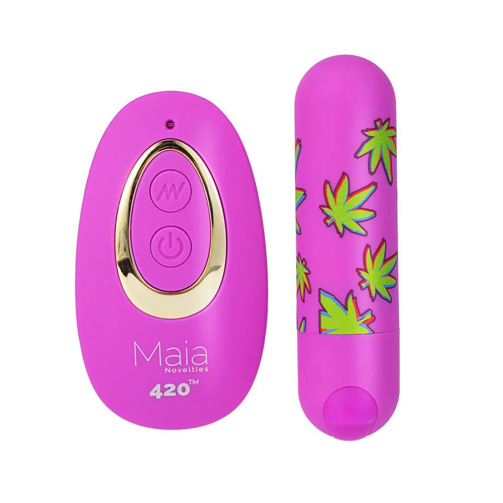 Maia JESSI 420 Remote USB Rechargeable Bullet Vibrator with Wireless Remote Bullet Vibrators