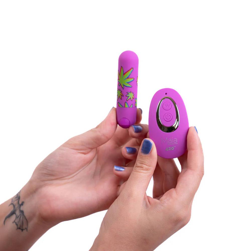 Maia JESSI 420 Remote USB Rechargeable Bullet Vibrator with Wireless Remote Bullet Vibrators