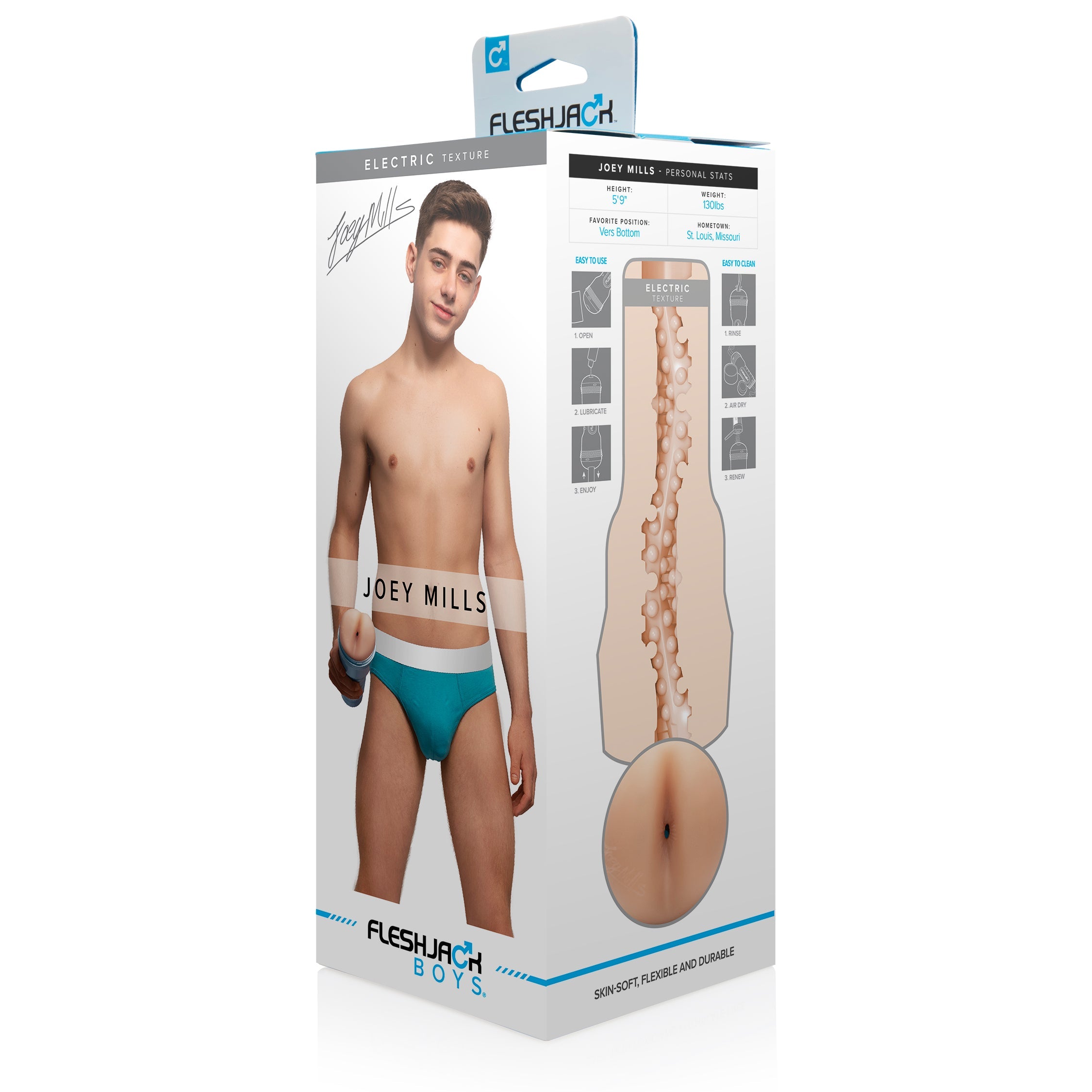 Fleshjack Boys Joey Mills Electric Male Masturbator Fleshlight Male Masturbators