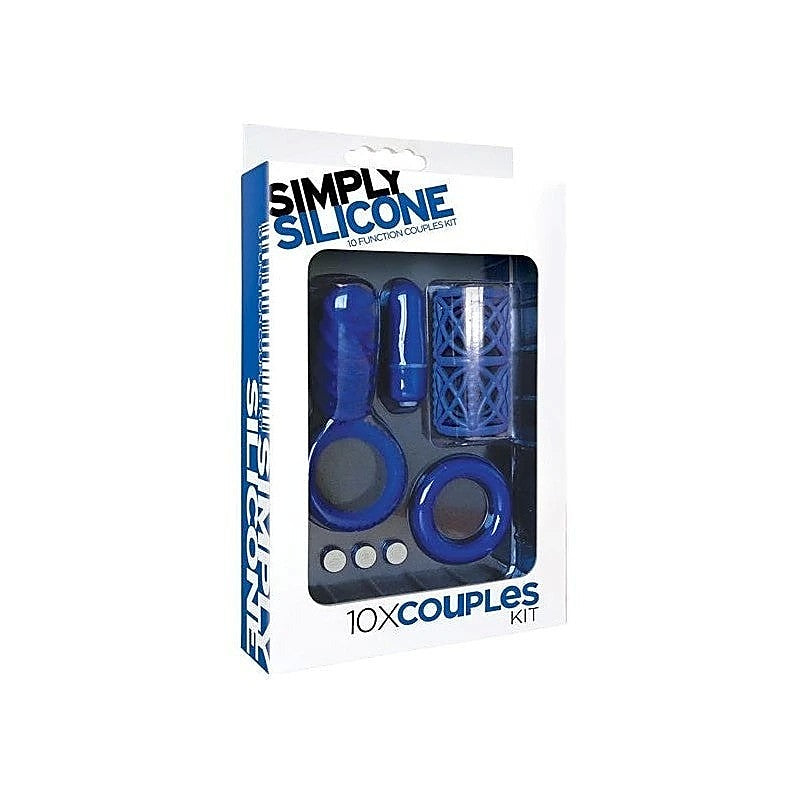 Simply Silicone 10X Couples Kit Blue - Sex Kits