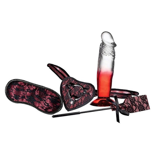 Lusty Heart Deluxe Cow Girl Red with Thick Transparent Dong