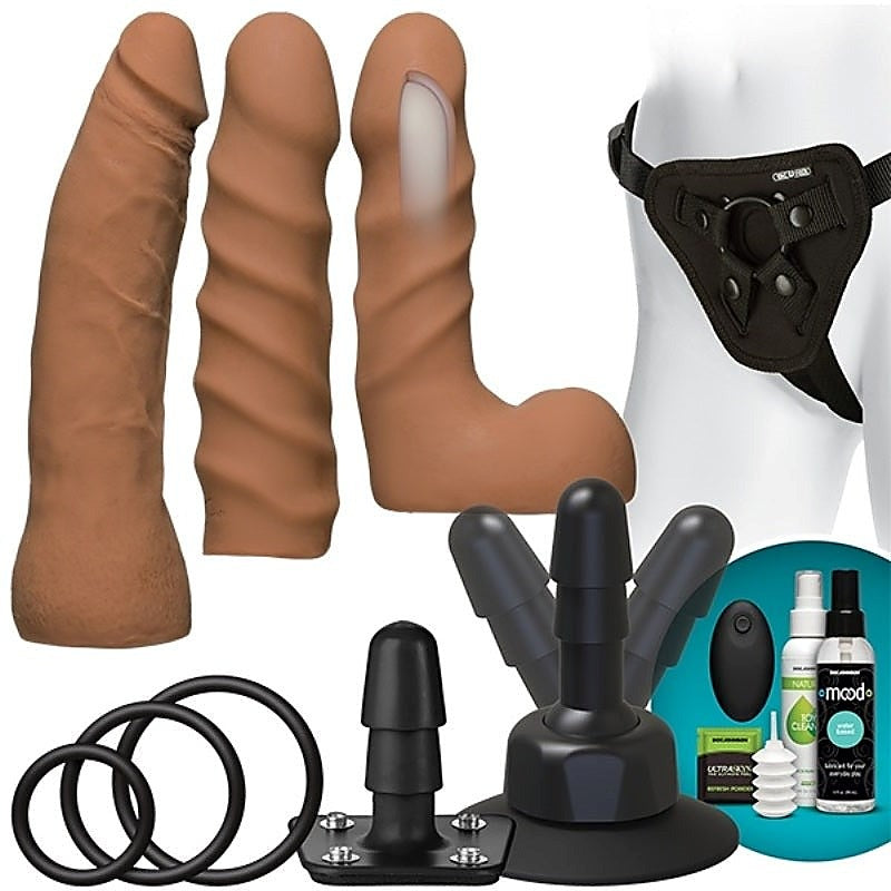 Vibrating Dual Density Starter Set by Doc Johnson - Strap On Sextoys