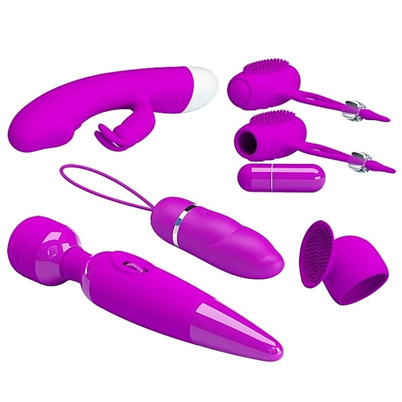 Pretty Love Purple Desire 5-Piece Kit by Baile - Breast and Nipple Toys