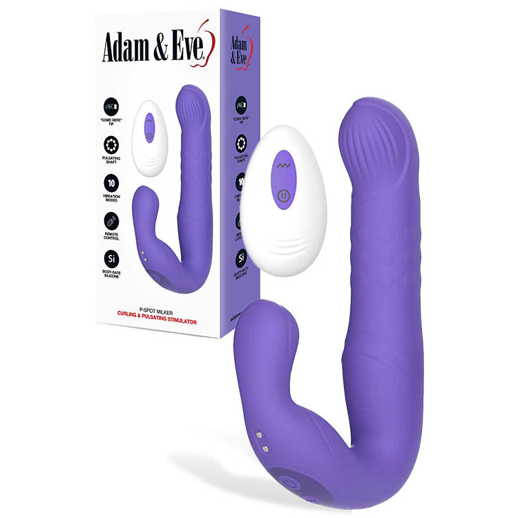 Adam & Eve P-SPOT MILKER Pulsating Prostate Massager Purple Prostate Toys