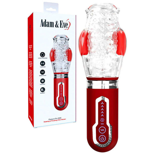 Adam & Eve PLEASURE PRO 3000 Thrusting & Rotating Stroker Masturbators and Strokers