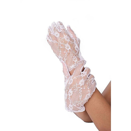 Wrist Length Lace Gloves