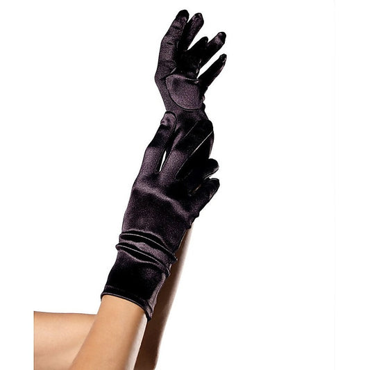 Wrist Length Satin Gloves
