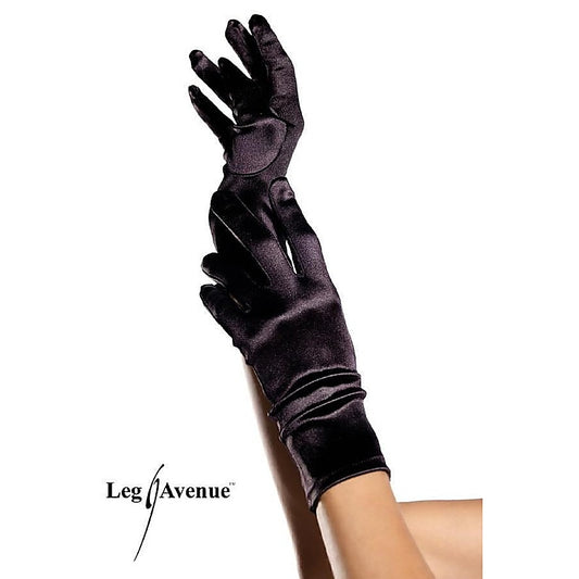 Wrist Length Satin Gloves