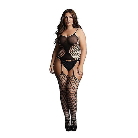 Fence Net Suspender Bodystocking - Body Stockings