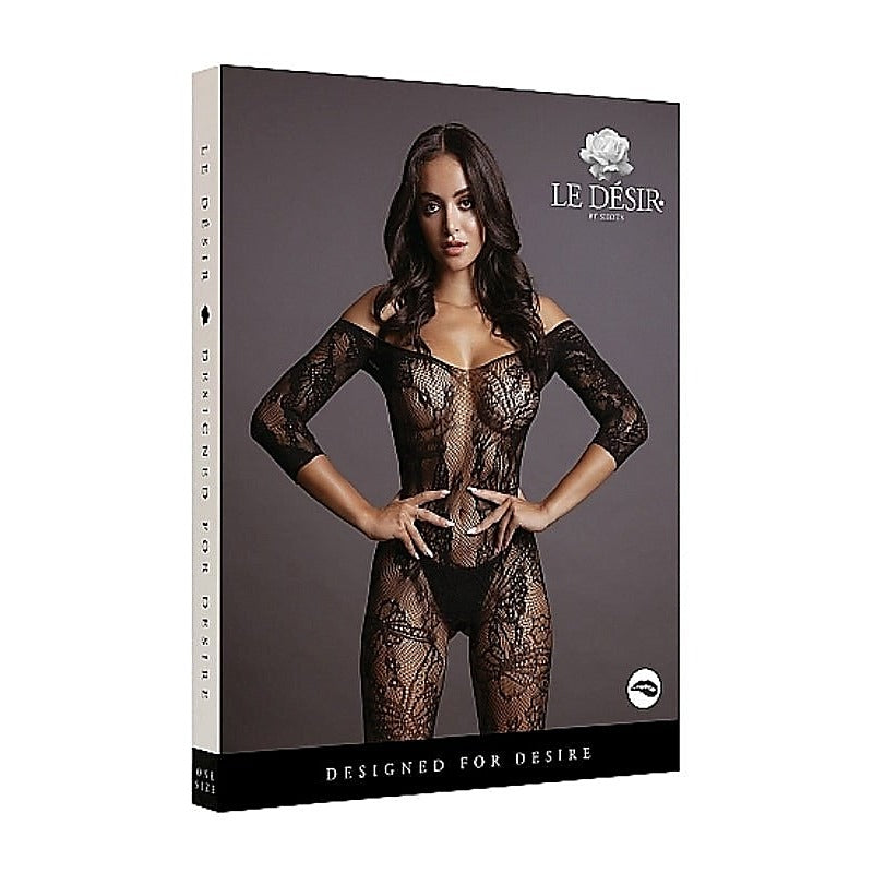 Lace Sleeved Bodystocking by Shots Toys - Body Stockings