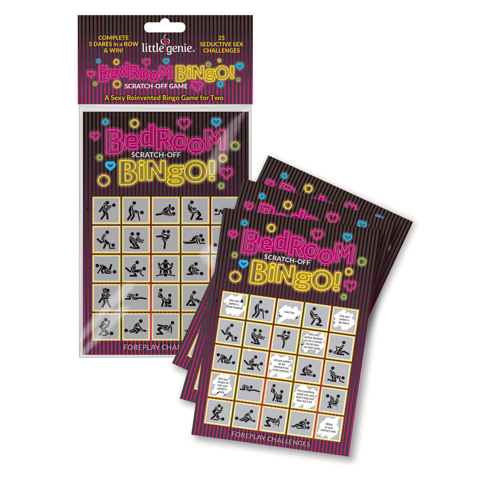 Little Genie Bedroom Bingo Foreplay Scratcher Card Party Gifts and Novelties