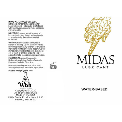Little Genie Midas Water Based Lubricant - Water Based Lubes